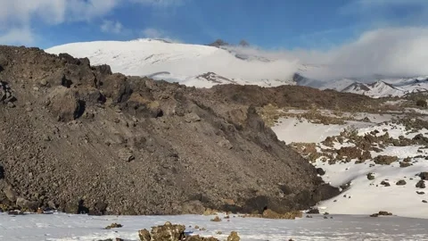 Mount Etna volcano eruption 2025 Stock Footage 303010320