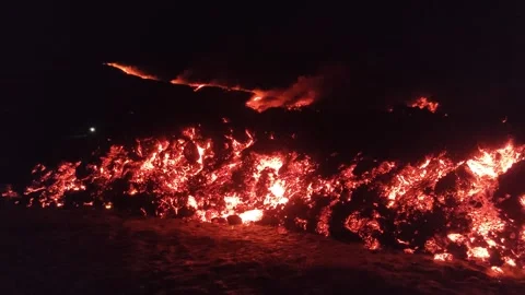 Mount Etna volcano eruption 2025 Stock Footage 303010332