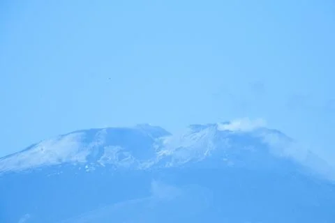 Mount Etna Volcano Eruption Stock Photos