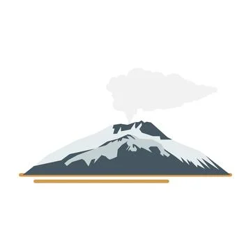 Mount Etna Volcano. Stock Illustration