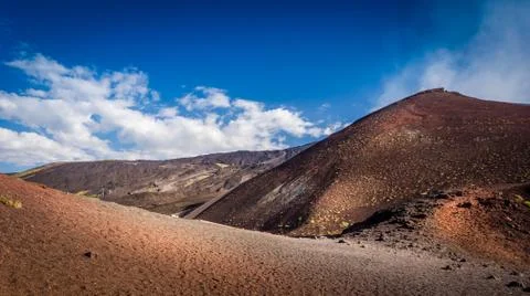 Mount Etna volcano 写真素材