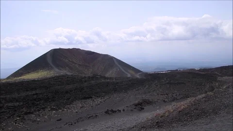 Mount Etna Volcano View Stock Footage 122630917