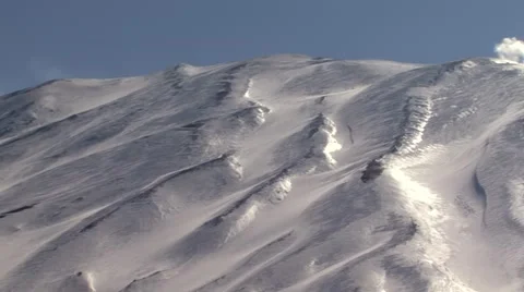 Mount Etna winter Stock Footage 48596994