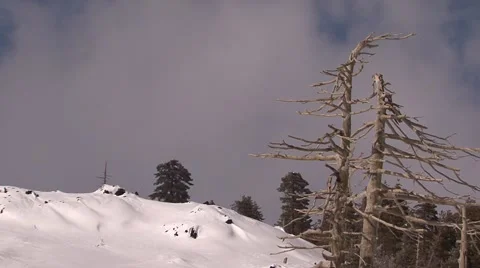 Mount Etna winter landscape 스톡 동영상 48595278