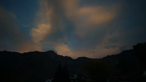 The mount in the evening Stock Footage 97568604