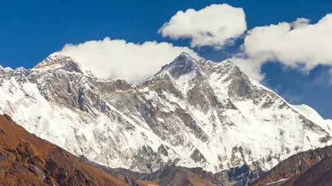 Mount. Everest, 8845m highest mountain. Stock Footage 82937153