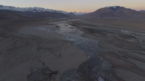 Mount Everest Aerial Drone View with Snow Peak and Majestic Himalaya Vista Stock Footage 326773500