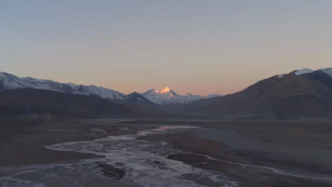Mount Everest Aerial Drone View with Snow Peak and Majestic Himalaya Vista Stock Footage 326773634