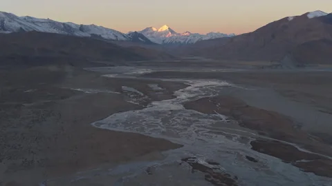 Mount Everest Aerial Drone View with Snow Peak and Majestic Himalaya Vista Stock Footage 326773701