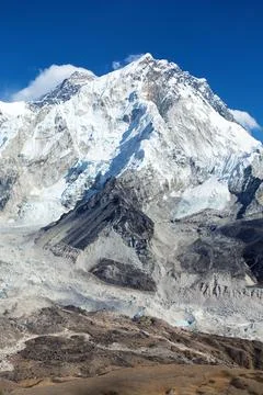 Mount Everest and Nuptse Stock Photos
