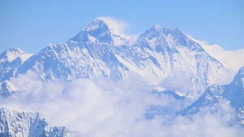 Aerial View Himalayan Mountains Nepal View Stock Footage Video