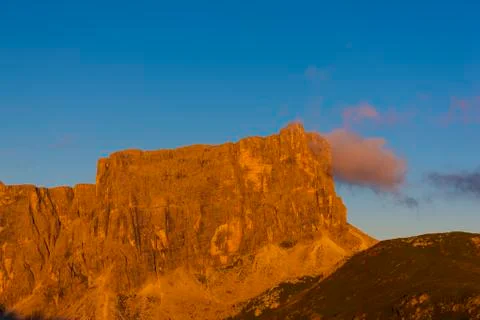 Mount Formin in the Dolomites Stock Photos