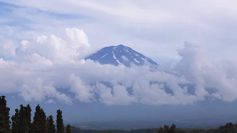 Mount Fuji 4k Time lapse Timelapse of Clouds Japan Mountain Nature Stock Footage 98773857