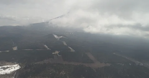 Mount Fuji Aerial View Stock Footage 99942286