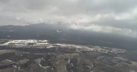 Mount Fuji Aerial View Stock Footage 99942409