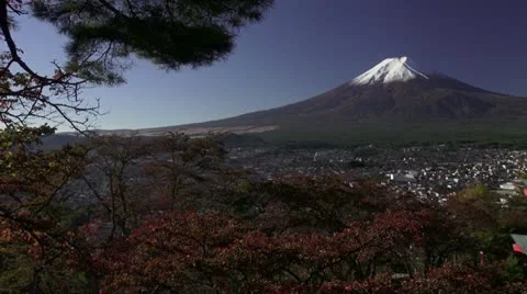 Mount Fuji And Chureito Peace Pagoda Видео 12397817