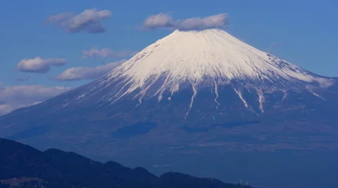 Mount Fuji and Clouds Time Lapse Stock Footage 45660243