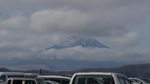 Mount Fuji with Clouds Stock Footage 316072073