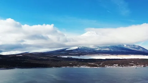 Mount Fuji covered by clouds Stock Footage 124766533