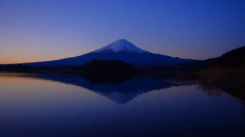Mount Fuji of Dawn Stock Footage 84787608
