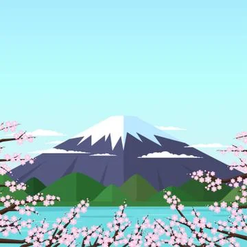 Mount Fuji Stock Illustration