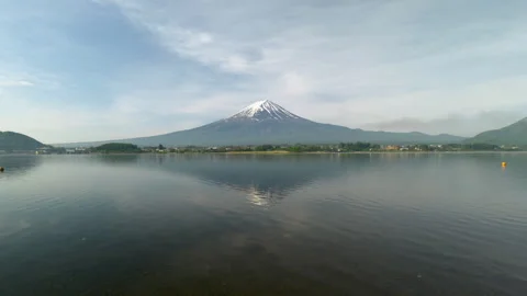 Mount Fuji Reflected in Lake in Spring (Wide Angle | Seamless LOOPING) Stock Footage 311111769