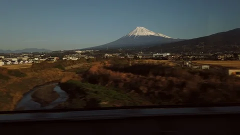 Mount Fuji From Shinkansen Stock Footage 126008484