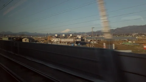 Mount Fuji From Shinkansen Stock Footage 126008503