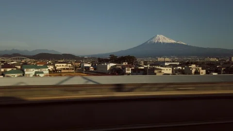 Mount Fuji From Shinkansen 스톡 동영상 126008665