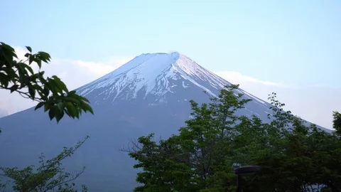 Mount Fuji in spring Stock Footage 91173802