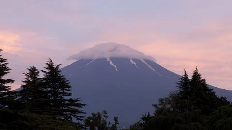 Mount Fuji Sunset 4k Time Lapse Japan Nature Timelapse Stock Footage 98043832