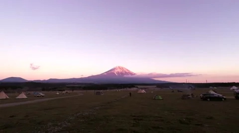 Mount Fuji at sunset Video stock 59622277