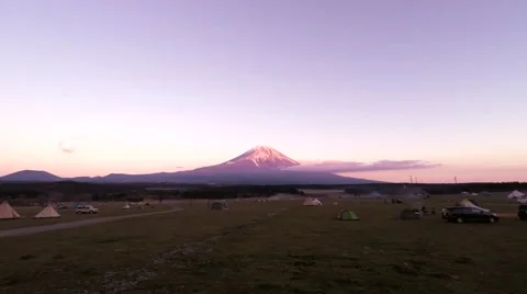 Mount Fuji at sunset Video stock 59622287