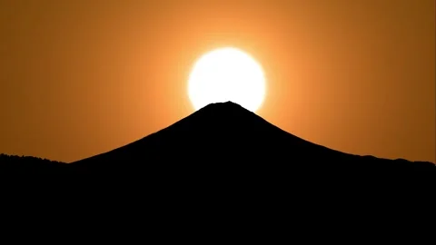 Mount Fuji, Sunset, No clouds, Time-lapse Stock Footage 286221575