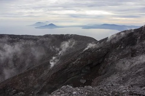 Mount Gamalama Stock Photos