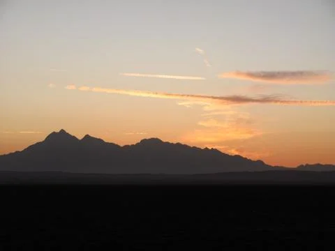 Mount Gharib from the west, sunset, possible Mt. Sinai. Fotos de archivo