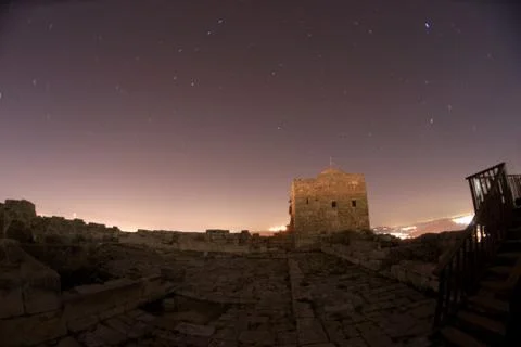 Mount Greizim of Samaritans Stock Photos