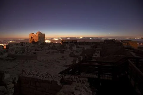 Mount Greizim of Samaritans Stock Photos