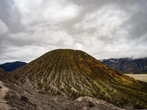 Mount Gunung Batok Volcano next to the Bromo, Indonesia on Java Stock-Fotos