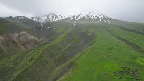 Mount Hasan Stratovolcano in Turkey during spring Video stock 242394954