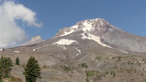 Mount Hood With Melting Glacier, Global  