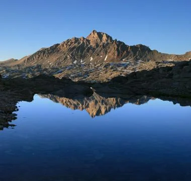 Mount humphreys reflection Stock Photos