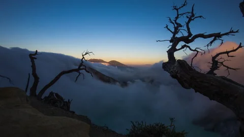 Mount Ijen timelapse motion control. 스톡 동영상 249238253