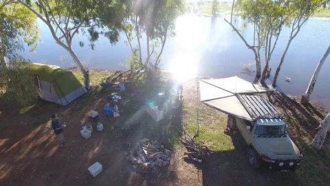 Mount Isa overview (lake) Stock Footage 129283800