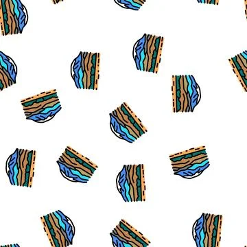 Mount kilimanjaro vector seamless pattern Stock Illustration