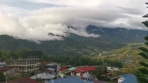 Mount Kinabalu Clouds Timelapse Stock Footage 203888206