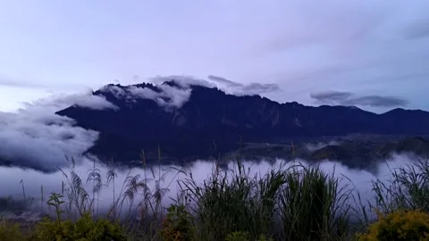 Mount. Kinabalu Daytime Timelapse Stock Footage 204118884