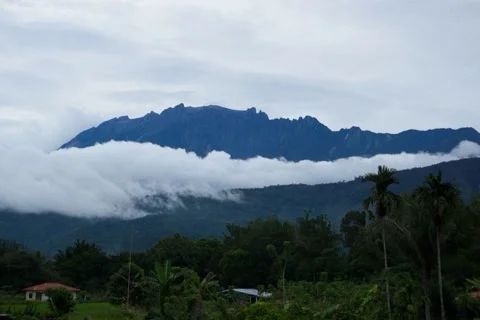 Mount Kinabalu on time lapse Stock Footage 150550616
