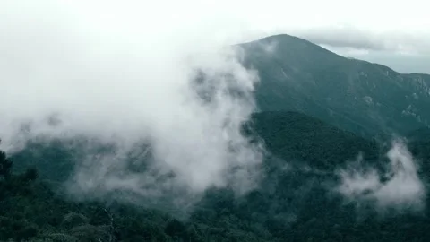 Mount Kinpu Summit and Clouds Seen from Hiking Trail, Yamanashi, Japan Stock Footage 337977641