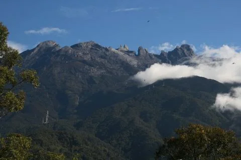 Mount kota kinabalu with cloud Foto stock